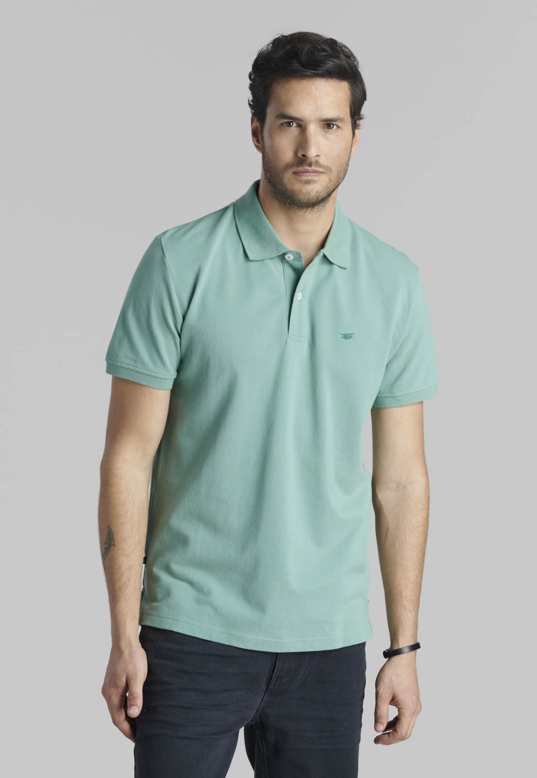 POLERA PIQUE BASICA LT. GREEN - 1