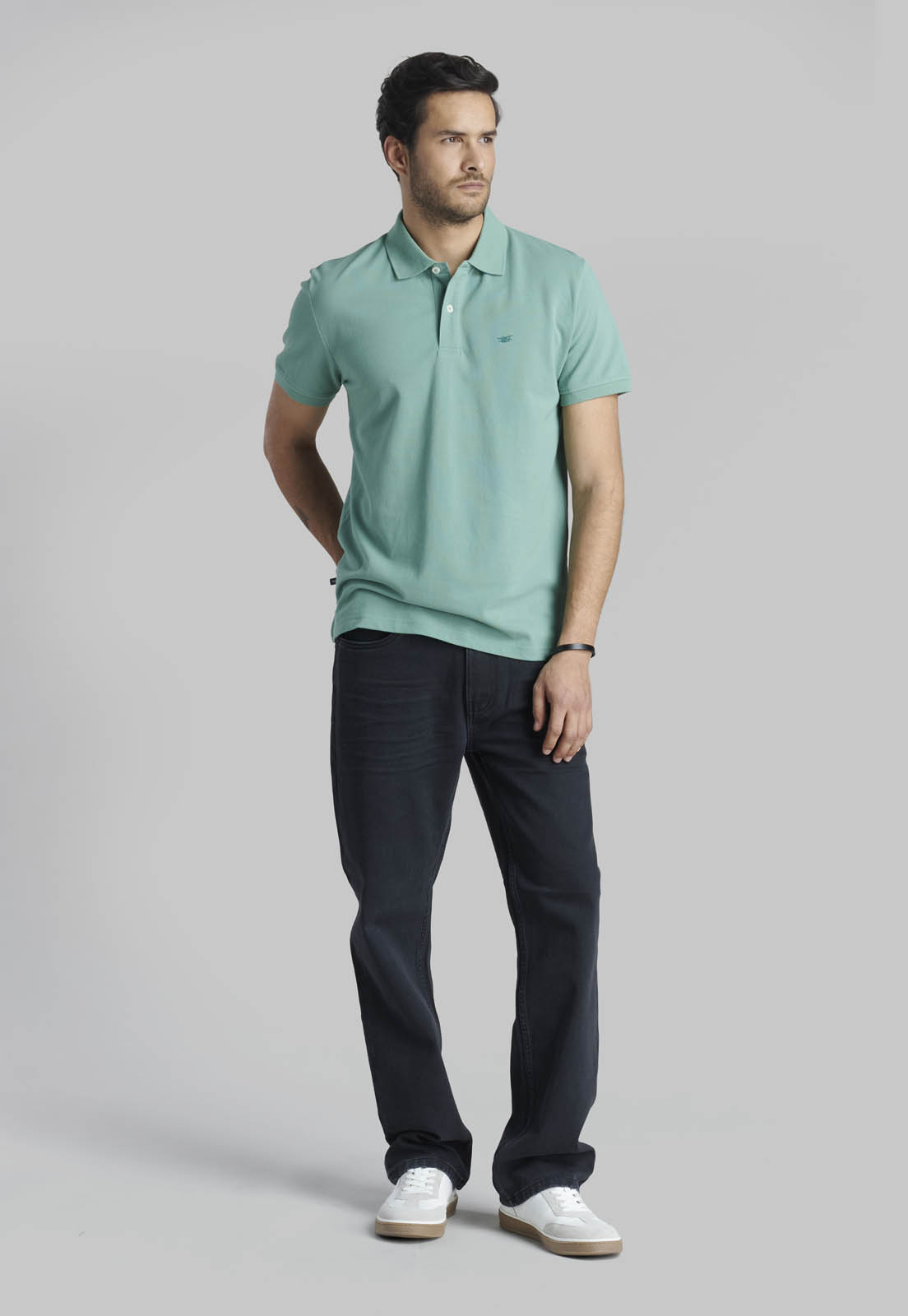 POLERA PIQUE BASICA LT. GREEN - 2