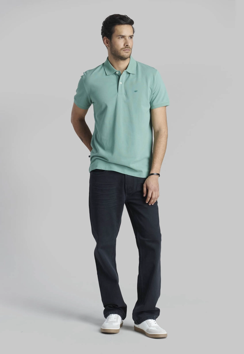 POLERA PIQUE BASICA LT. GREEN - 2