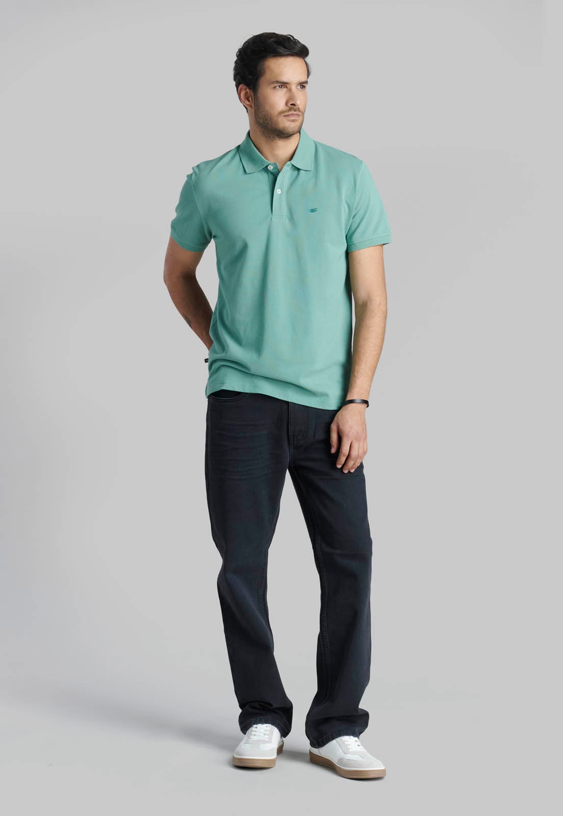 POLERA PIQUE BASICA LT. GREEN - 2