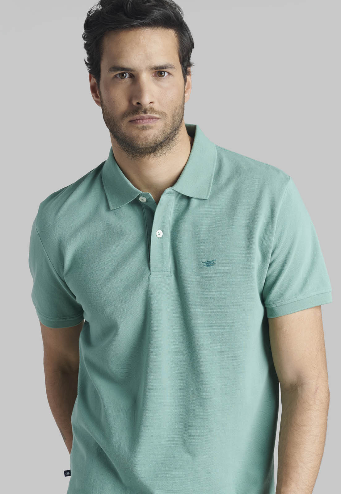 POLERA PIQUE BASICA LT. GREEN - 3