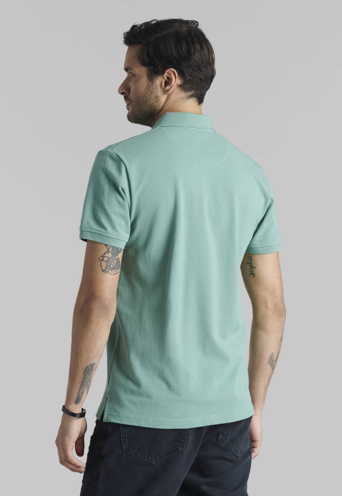 POLERA PIQUE BASICA LT. GREEN - 4