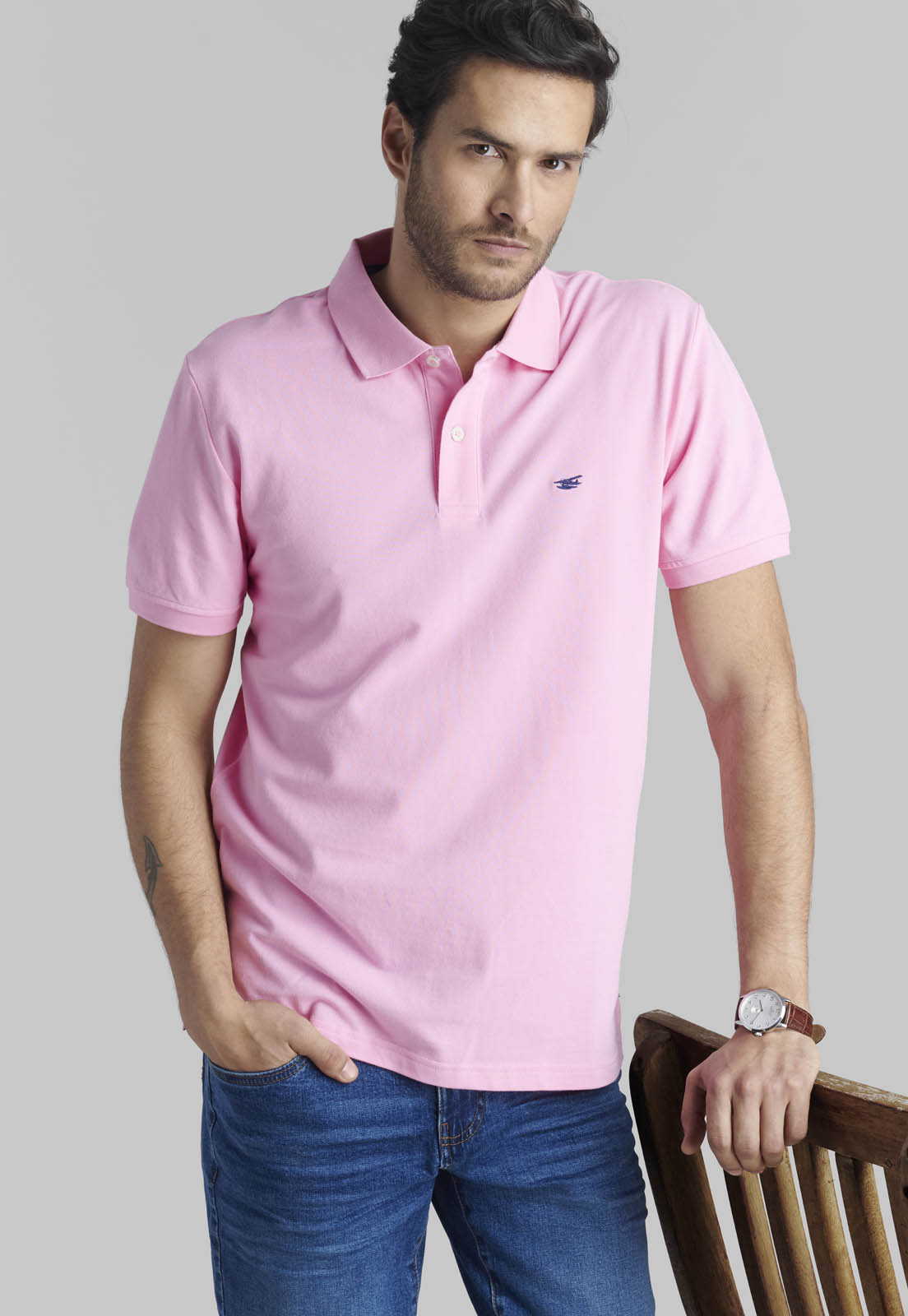 POLERA PIQUE BASICA PINK - 5