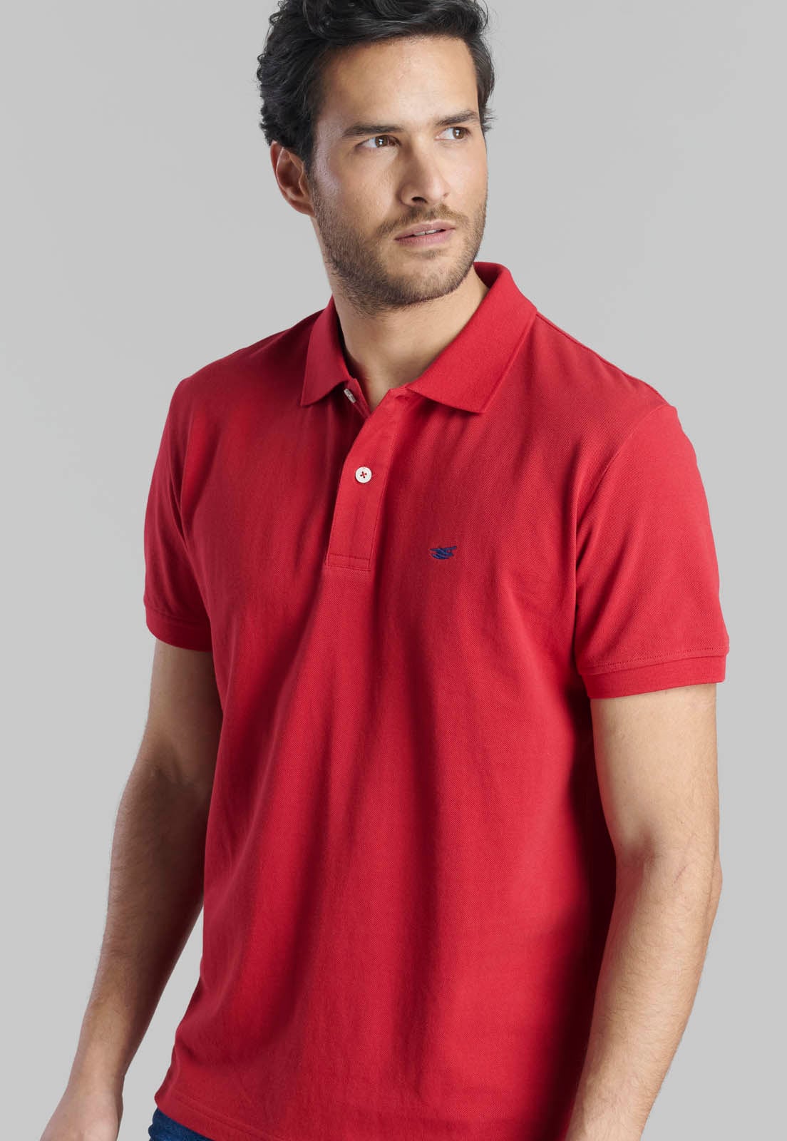 POLERA PIQUE BASICA DK RED - 3