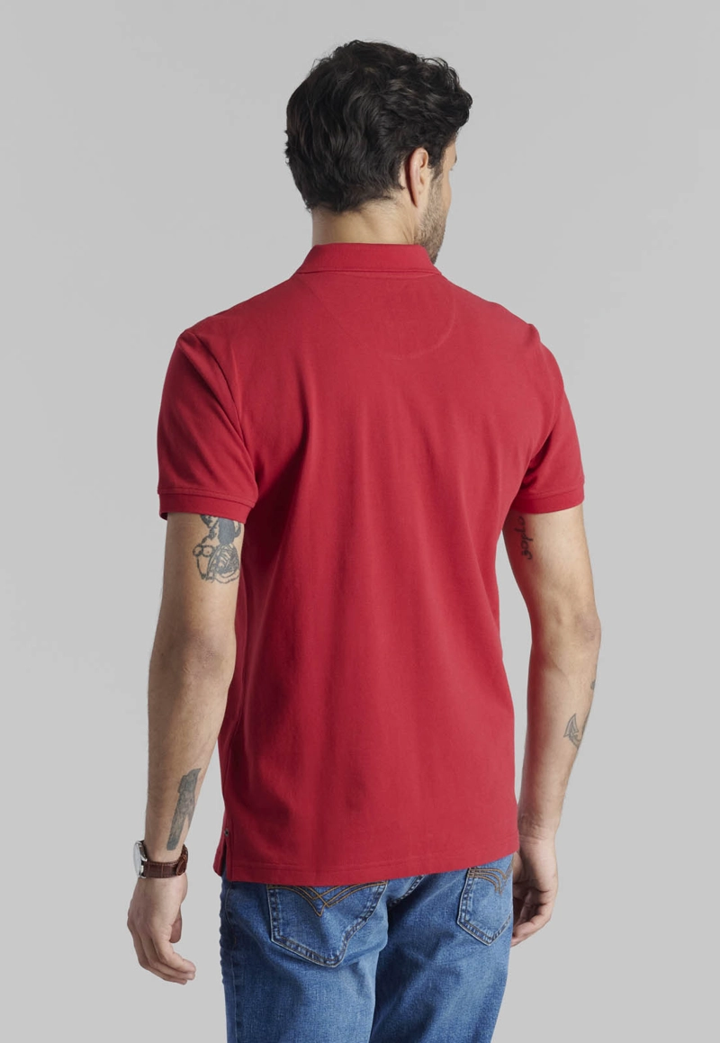 POLERA PIQUE BASICA DK RED - 4