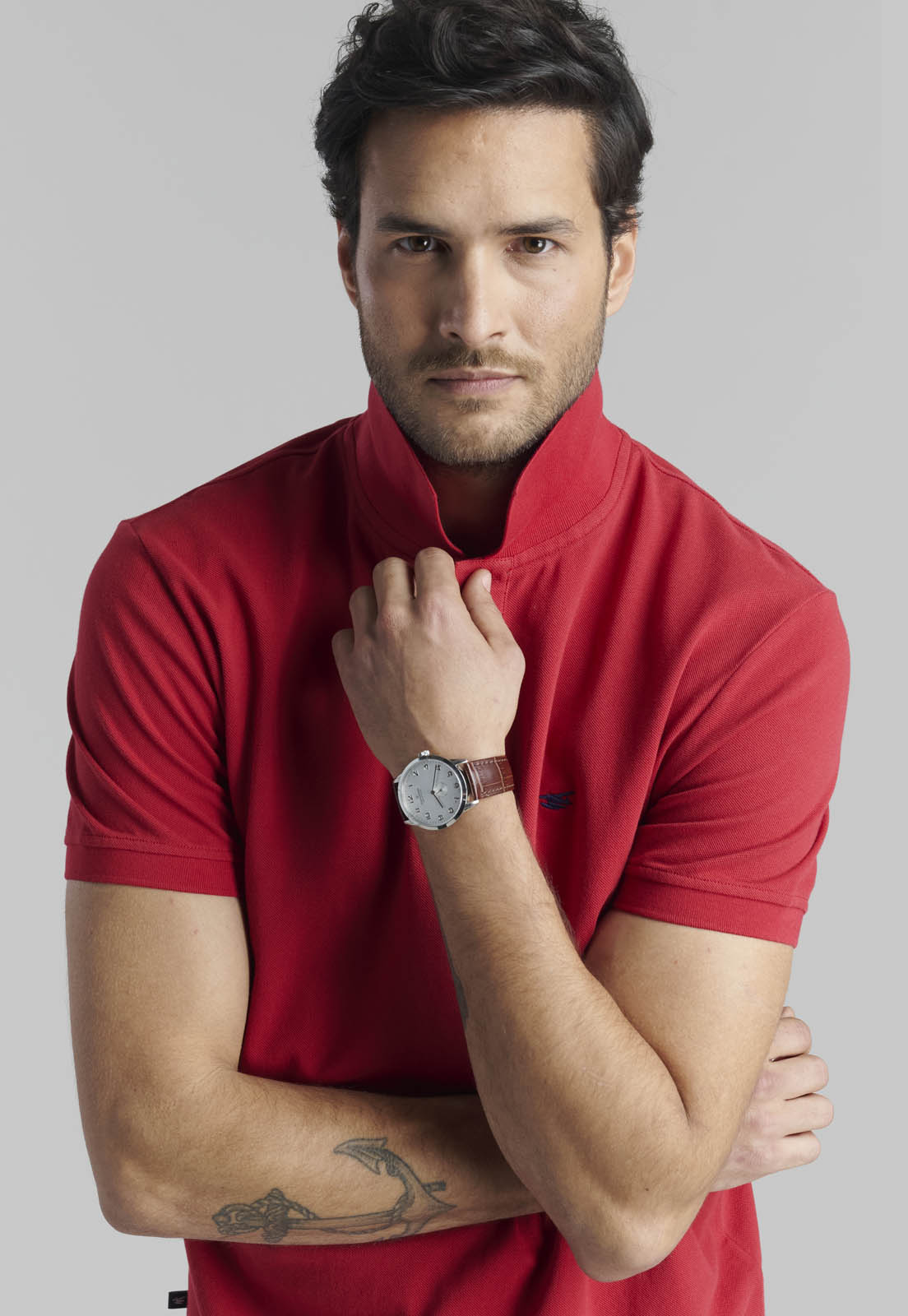 POLERA PIQUE BASICA DK RED - 5