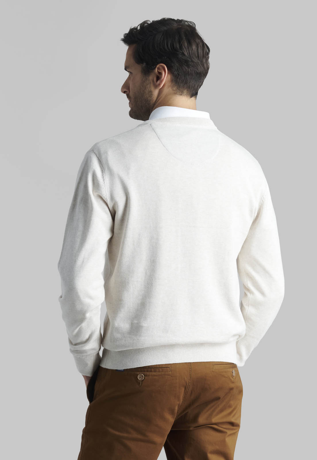 SWEATER V NECK MELANGE MARBLE - 4