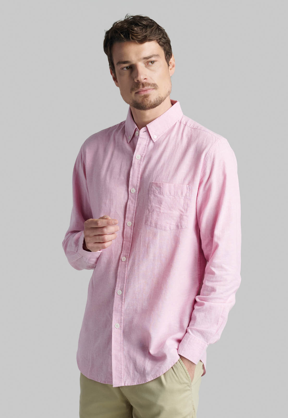 CAMISA SPORT LINO LOWELL CORAL - 1
