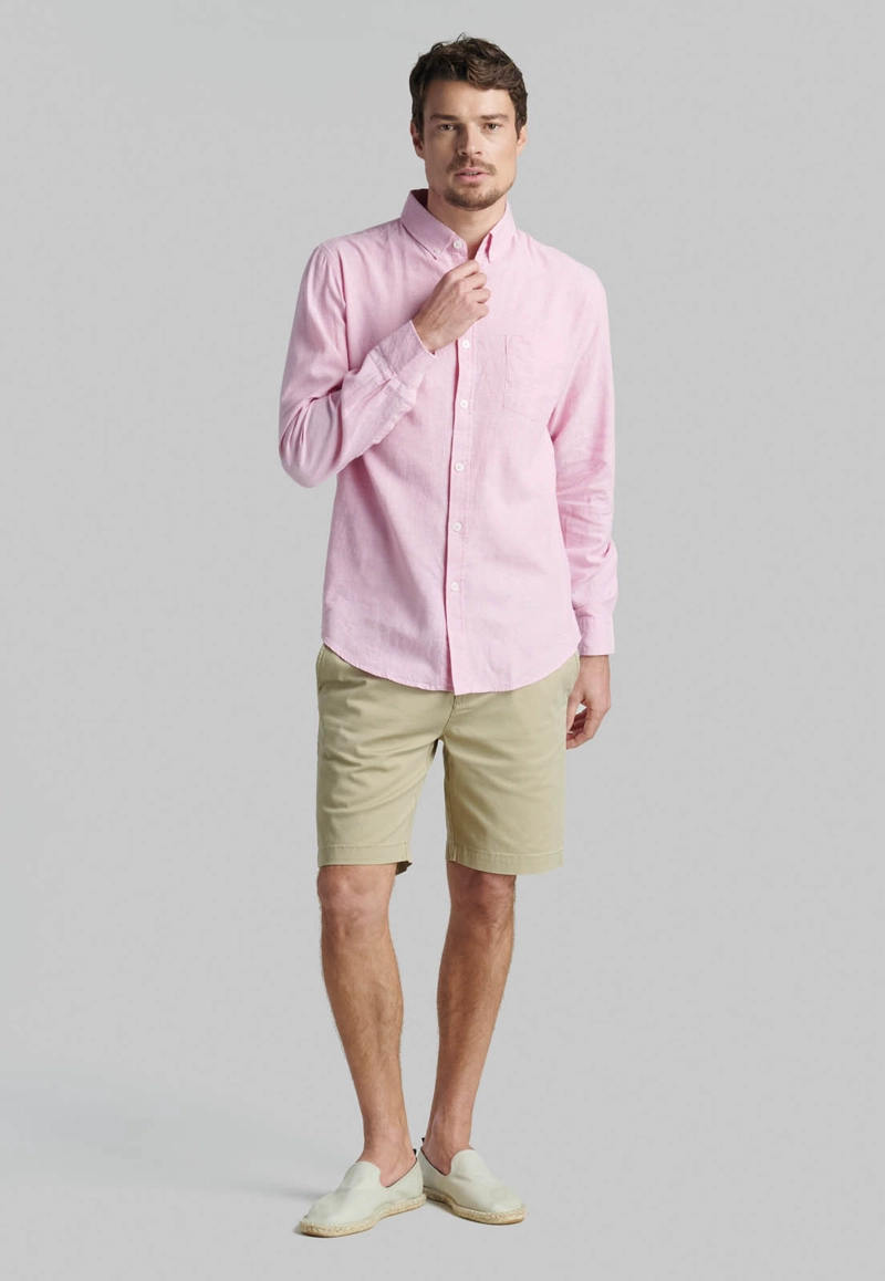 CAMISA SPORT LINO LOWELL CORAL - 2