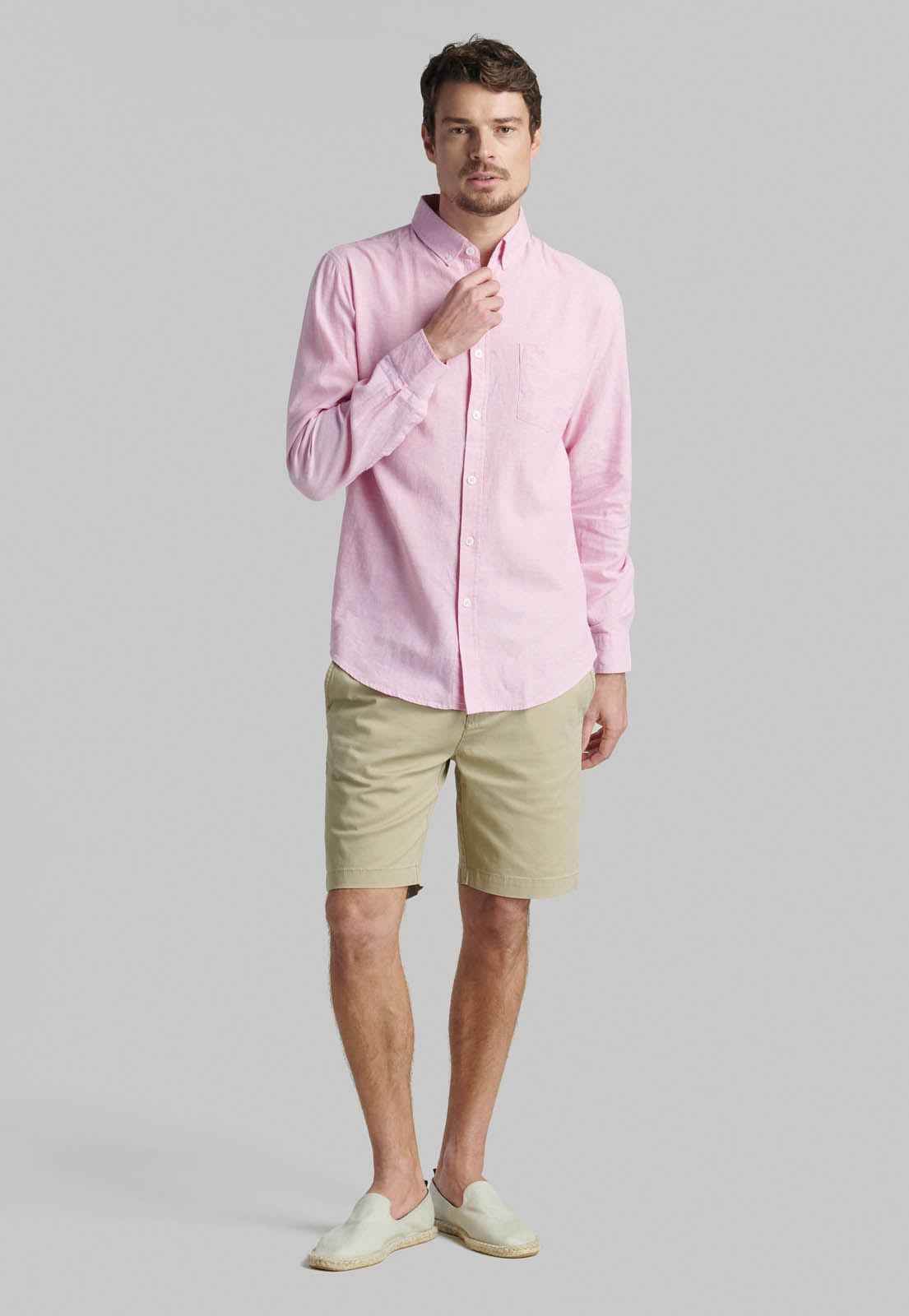 CAMISA SPORT LINO LOWELL CORAL - 2