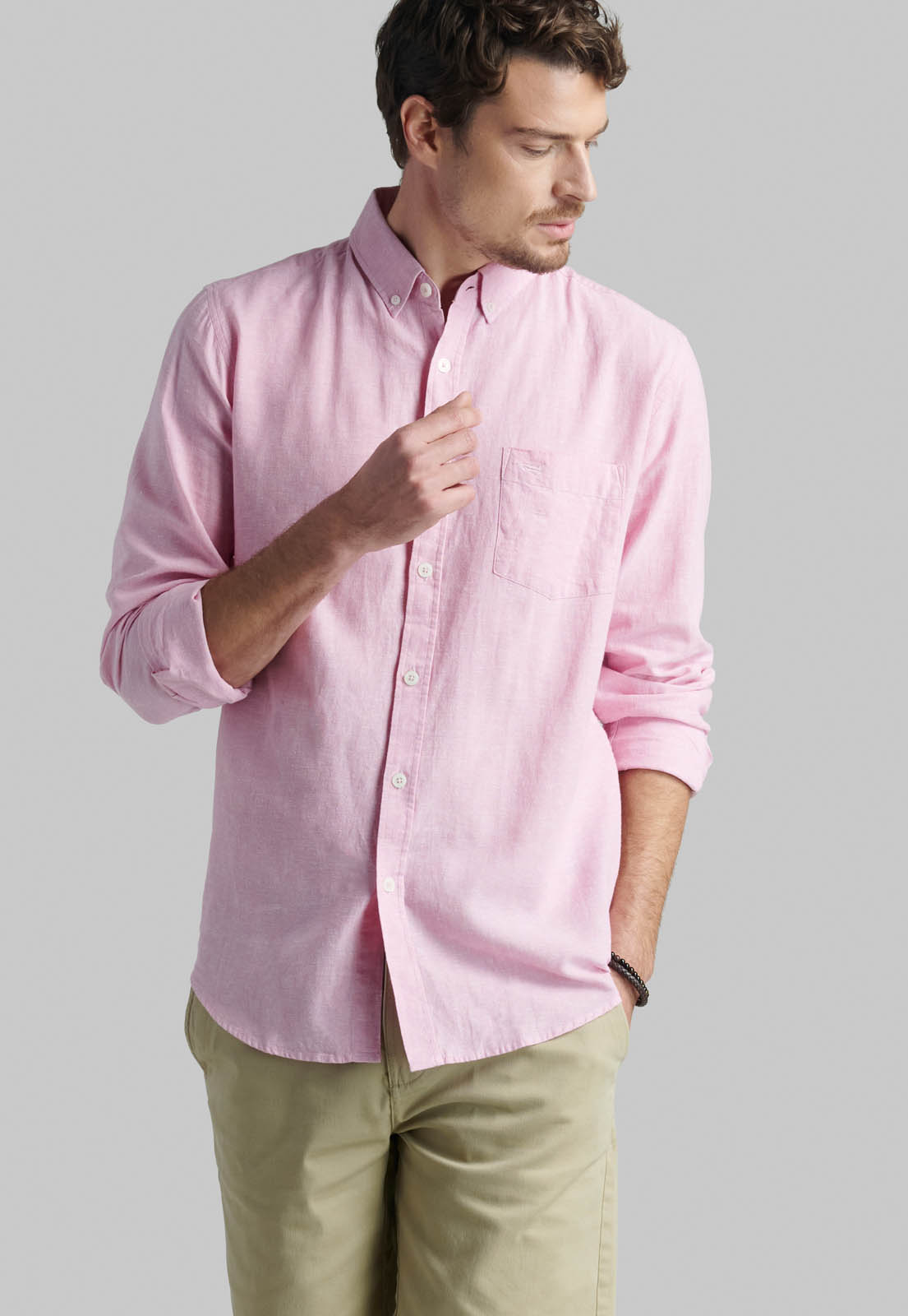 CAMISA SPORT LINO LOWELL CORAL - 5
