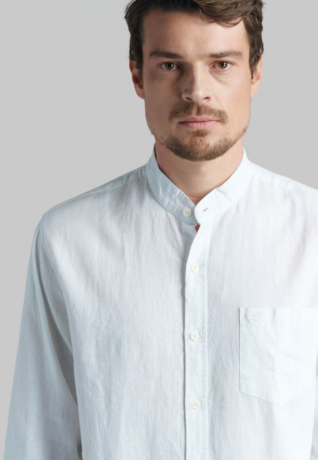CAMISA CUELLO MAO LINO MIDLAND WHITE - 3