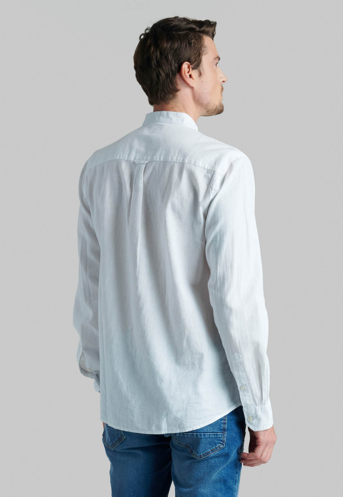 CAMISA CUELLO MAO LINO MIDLAND WHITE - 4