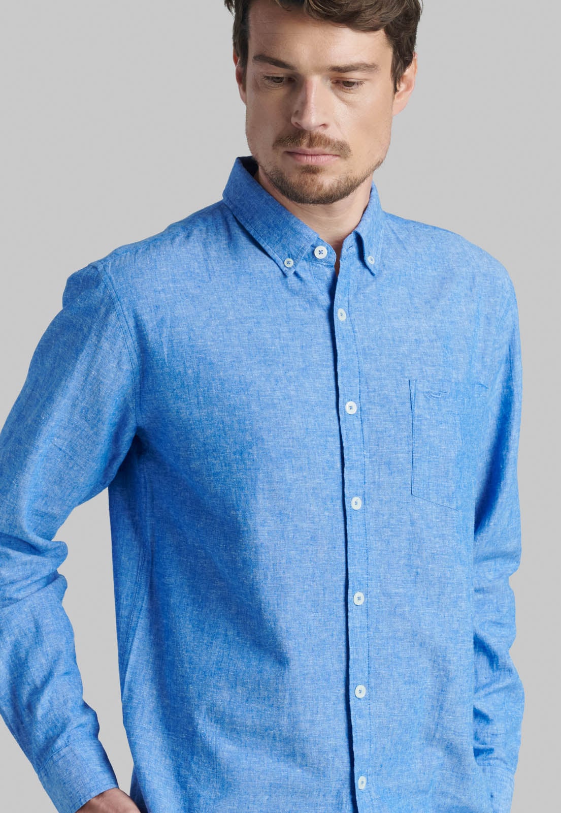 CAMISA SPORT LINO LOWELL BLUE - 3