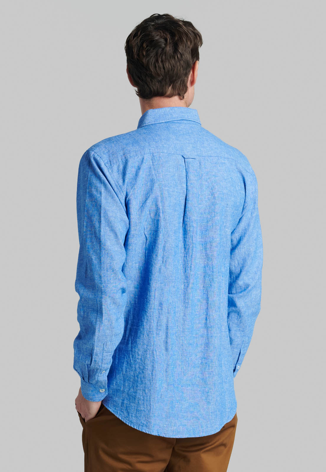 CAMISA SPORT LINO LOWELL BLUE - 4