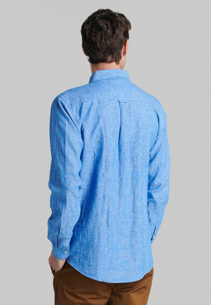 CAMISA SPORT LINO LOWELL BLUE - 4