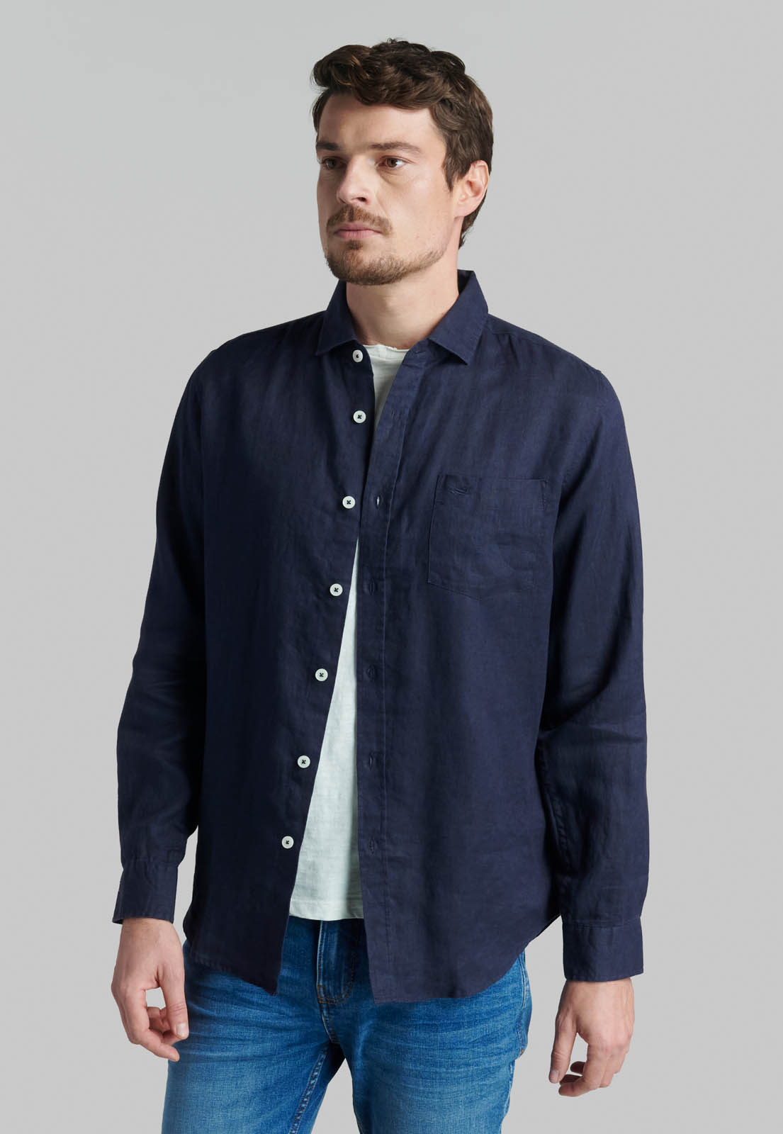 CAMISA LINO GREEN BAY NAVY - 1