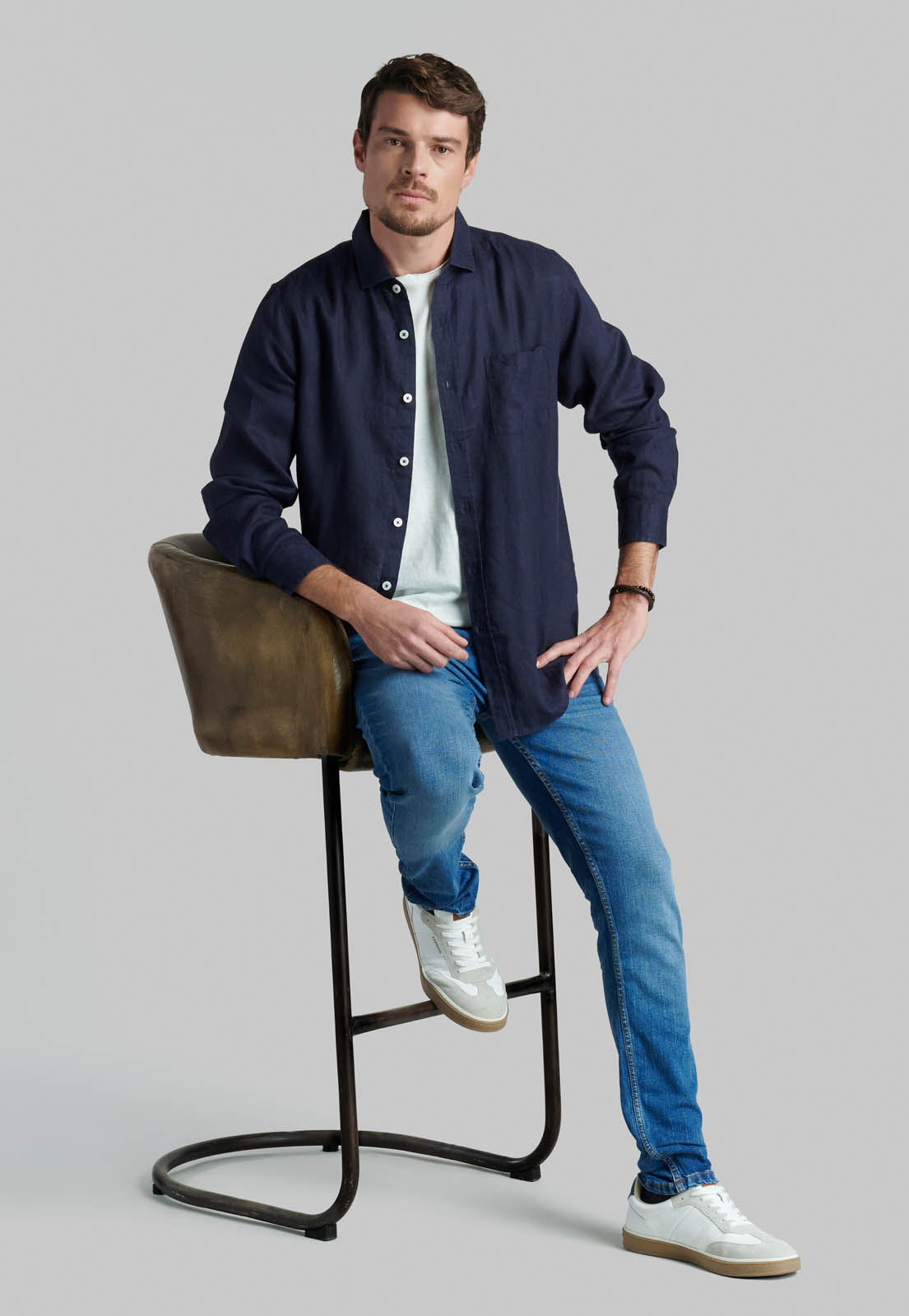 CAMISA LINO GREEN BAY NAVY - 5