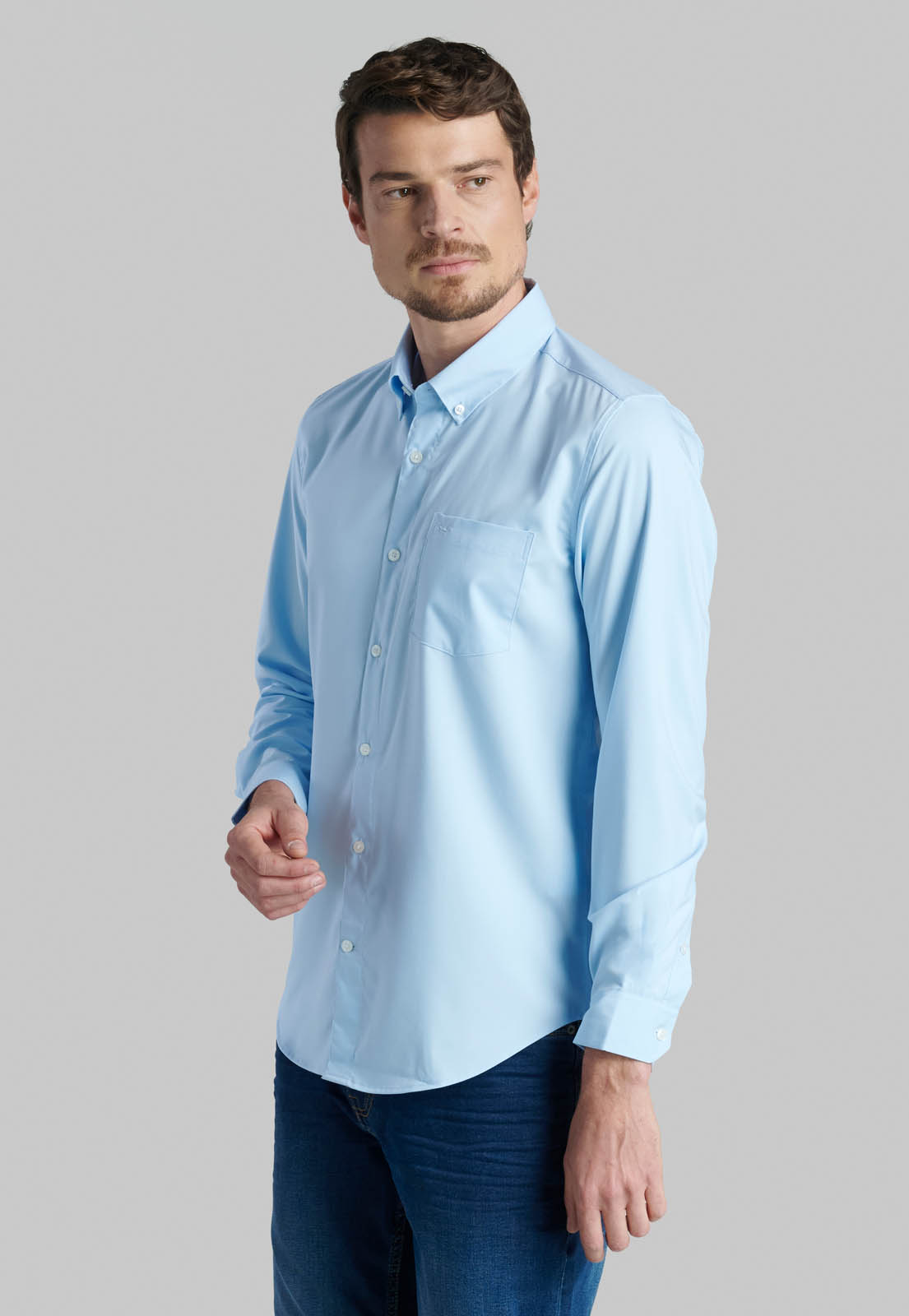 CAMISA TRAVELLER DETROIT SKY - 1