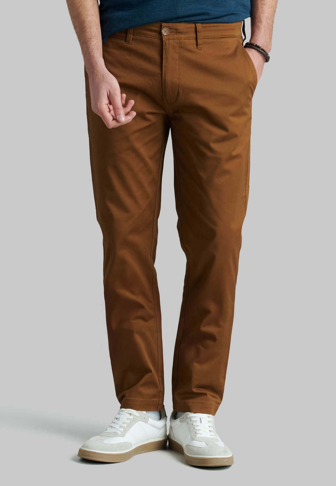 PANTALON BUSINESS TWILL SLIM /31 CAMEL - 1