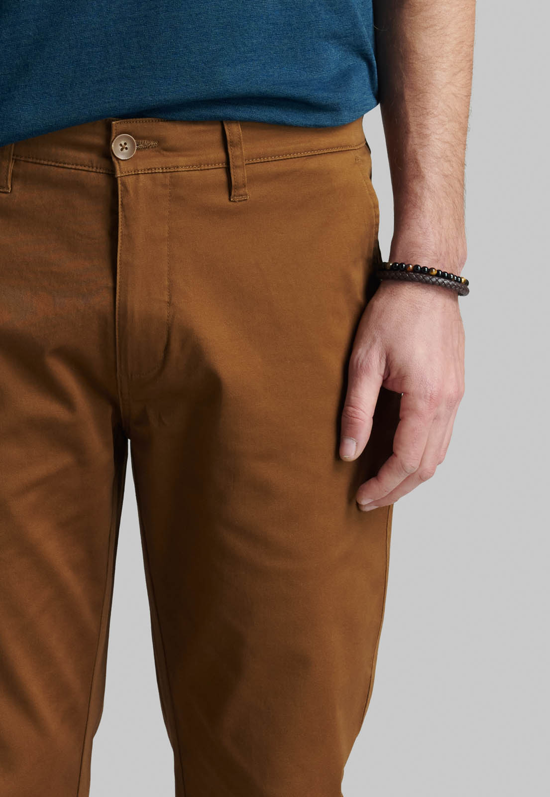 PANTALON BUSINESS TWILL SLIM /31 CAMEL - 3