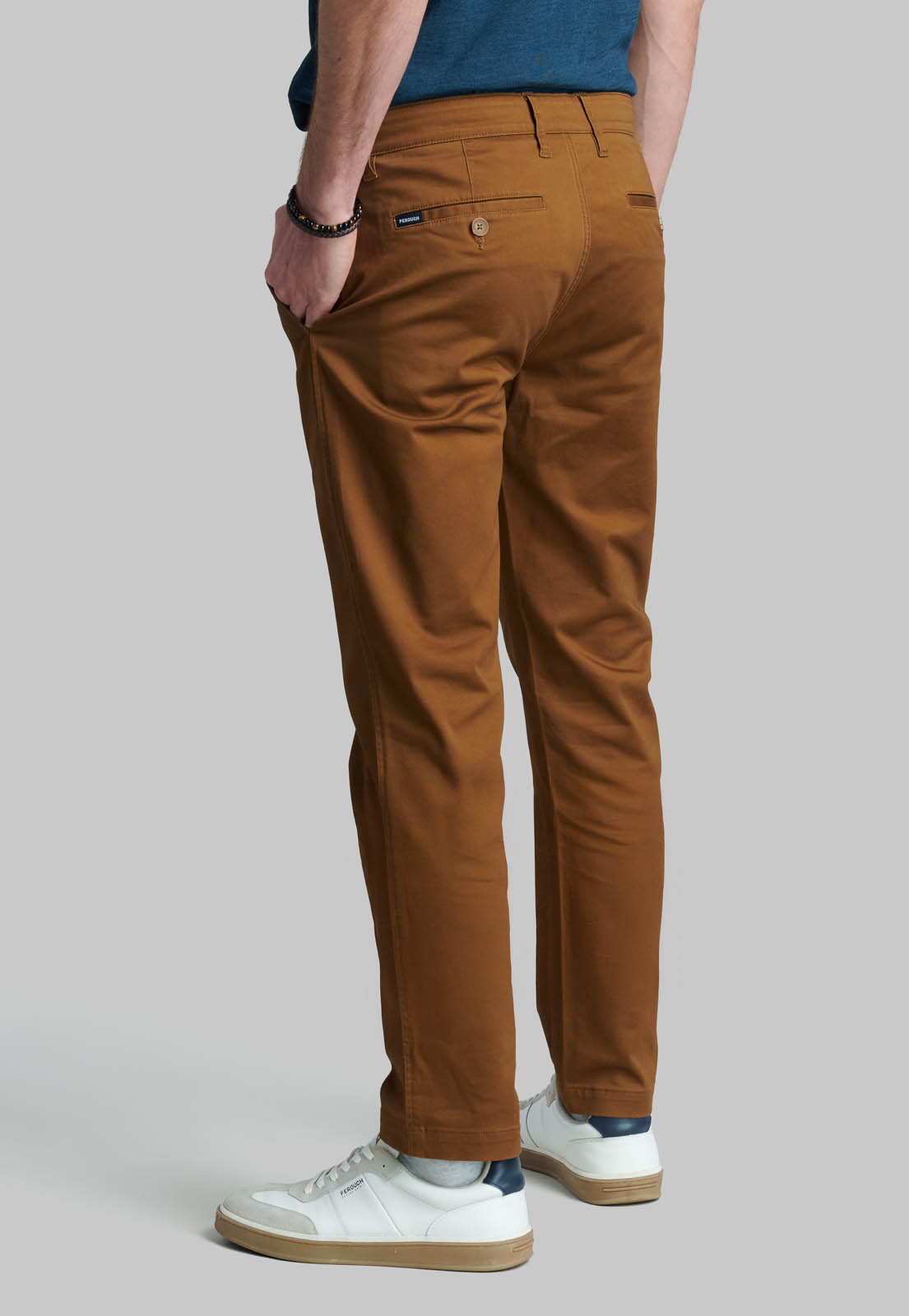PANTALON BUSINESS TWILL SLIM /31 CAMEL - 4