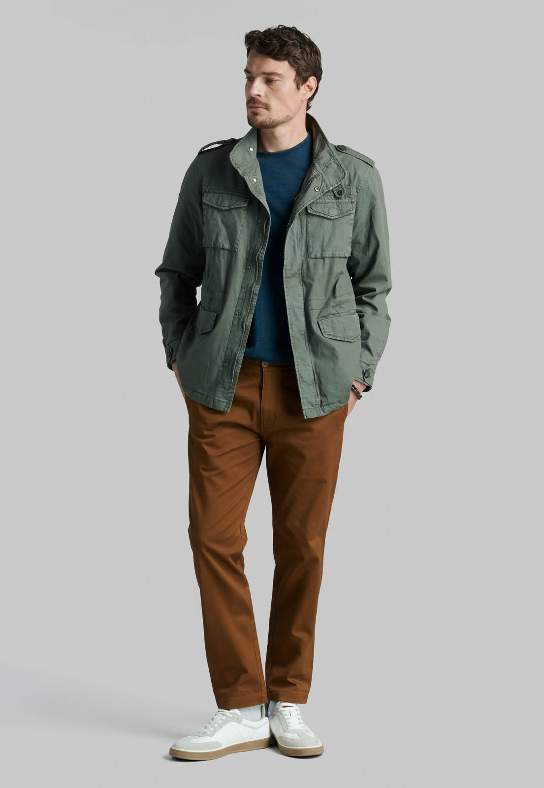 PANTALON BUSINESS TWILL SLIM /31 CAMEL - 5