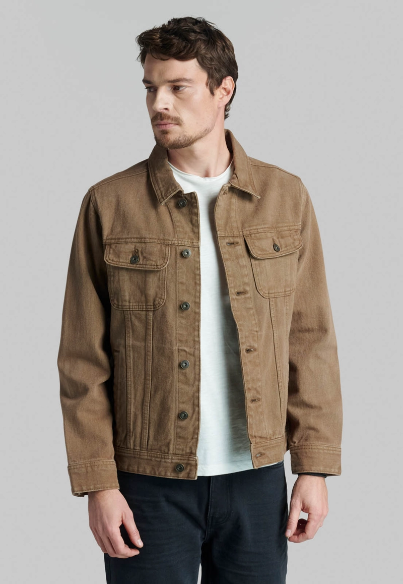 CHAQUETA TRUCKER SPORT BROWN - 1
