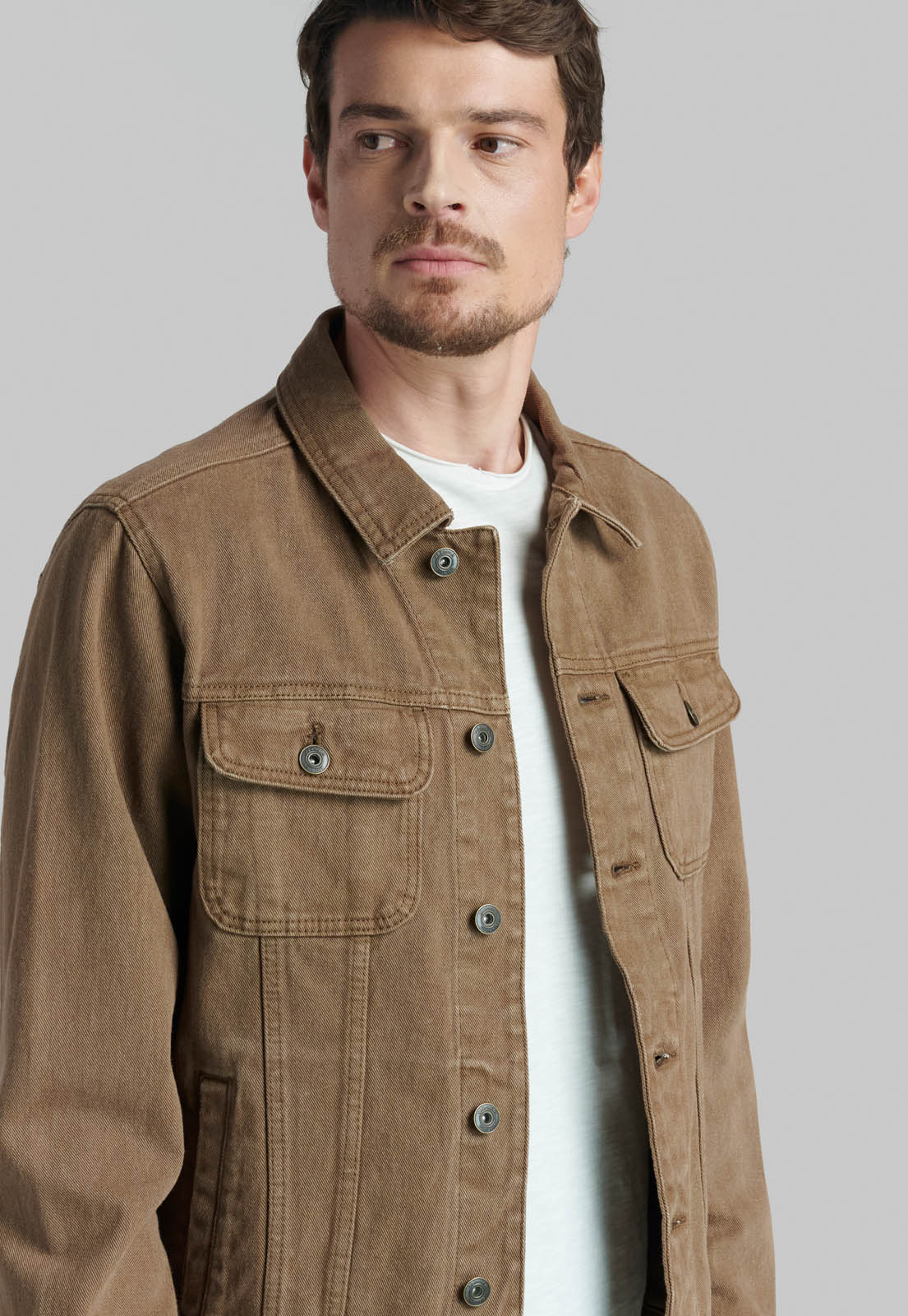 CHAQUETA TRUCKER SPORT BROWN - 3