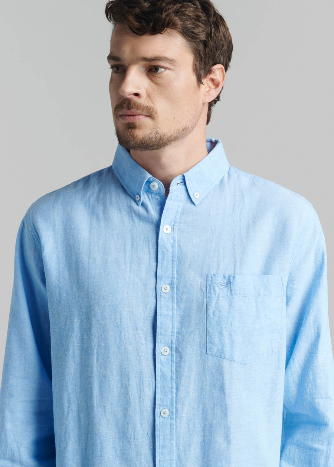 CAMISA SPORT LINO LOWELL SKY - 3