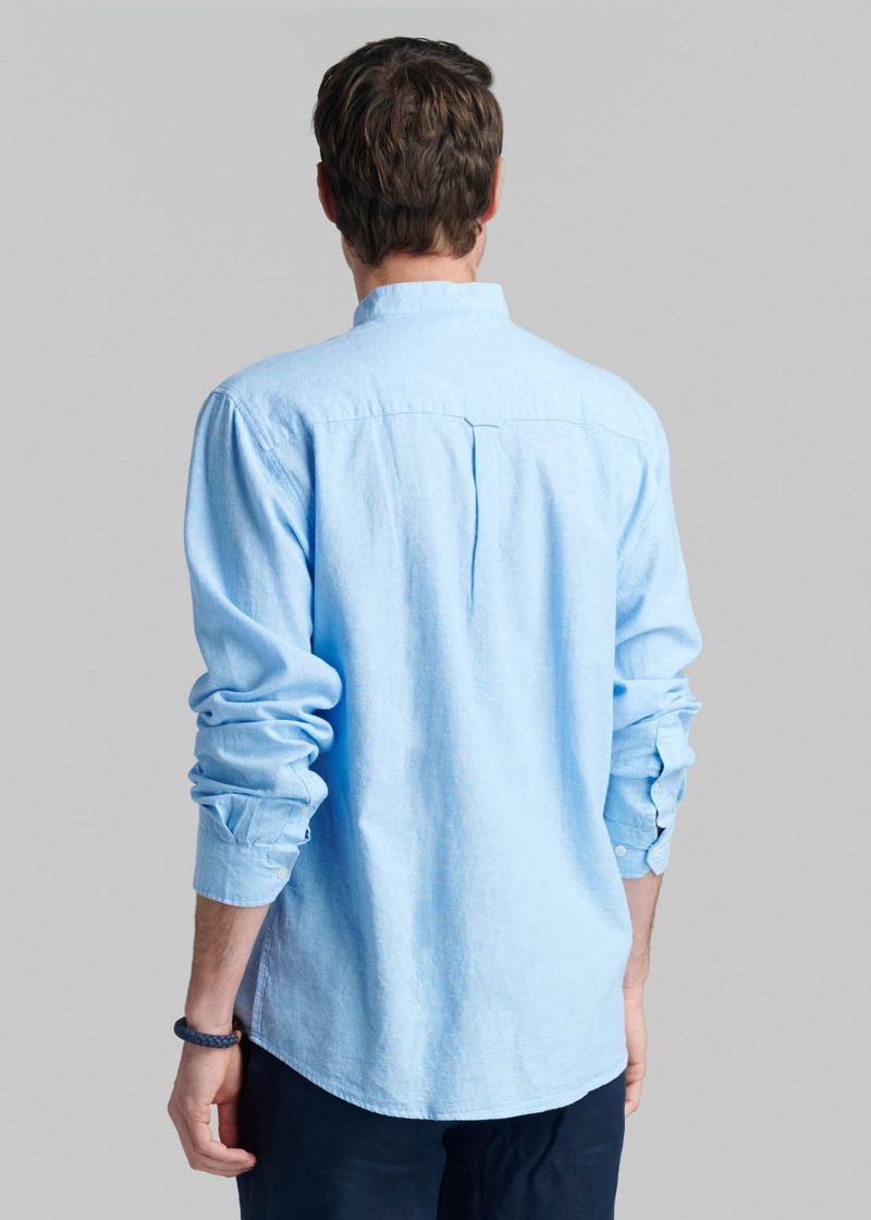 CAMISA CUELLO MAO LINO MIDLAND SKY - 4
