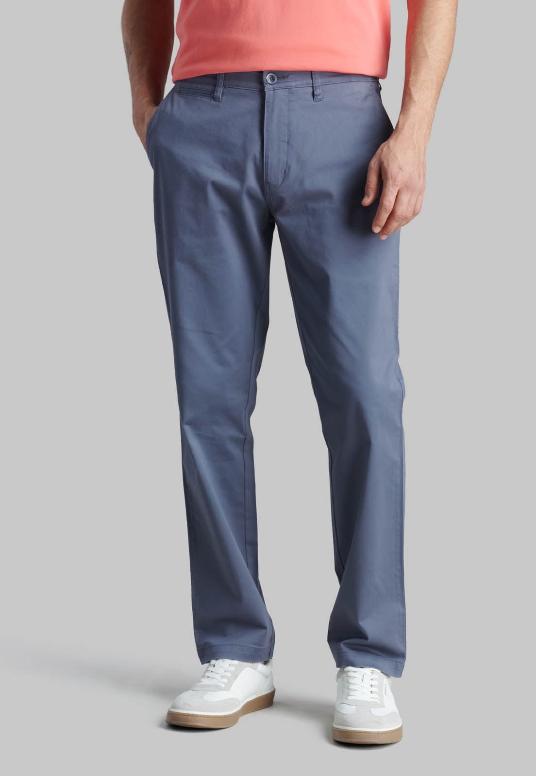 PANTALON BUSINESS TWILL WITHOUT PLEATS L/31 METAL - 1