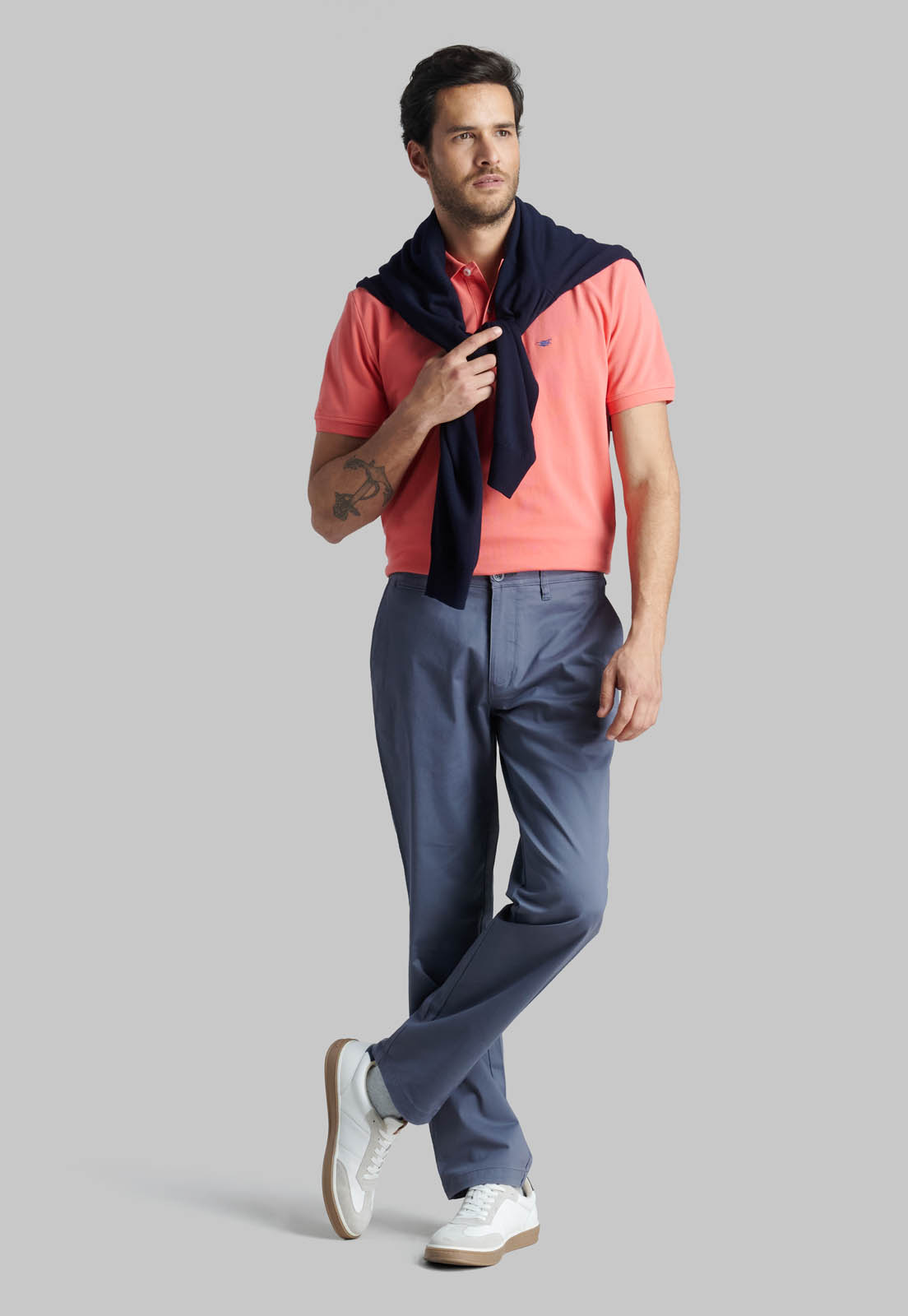 PANTALON BUSINESS TWILL WITHOUT PLEATS L/31 METAL - 5