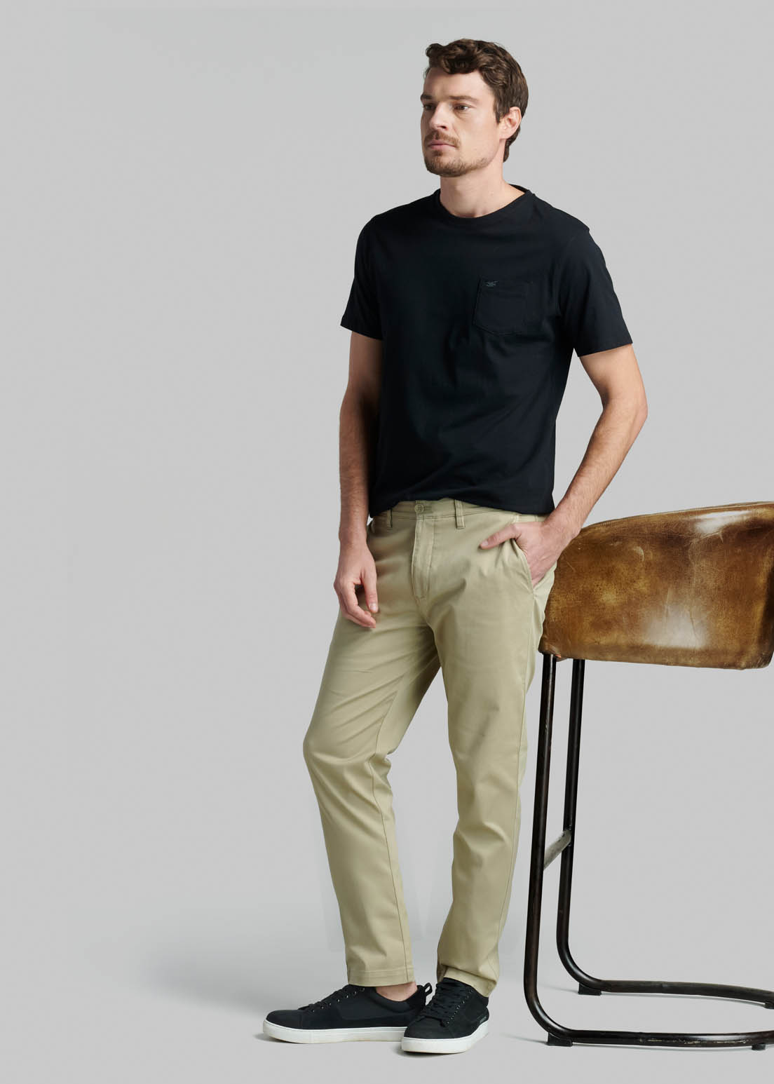 PANTALON BUSINESS TWILL SLIM /31 KHAKI - 5