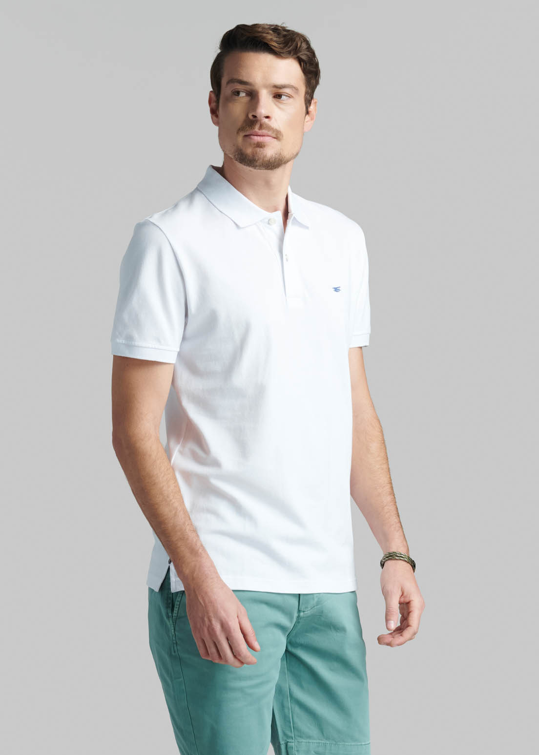 POLERA PIQUE BASICA WHITE - 1