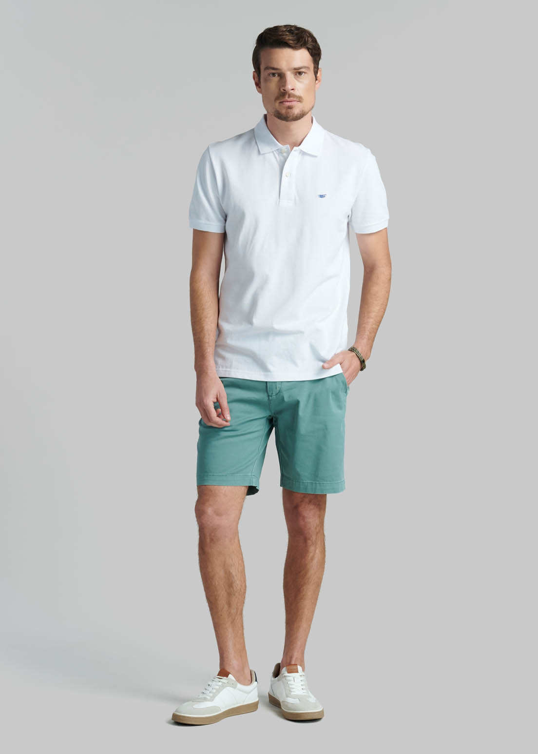 POLERA PIQUE BASICA WHITE - 2