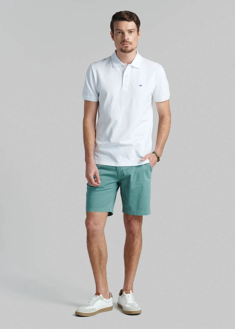 POLERA PIQUE BASICA WHITE - 2