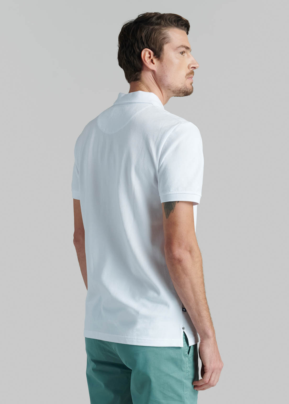 POLERA PIQUE BASICA WHITE - 4