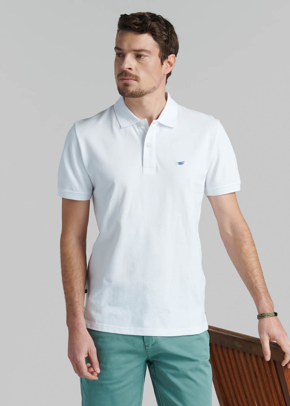 POLERA PIQUE BASICA WHITE - 5