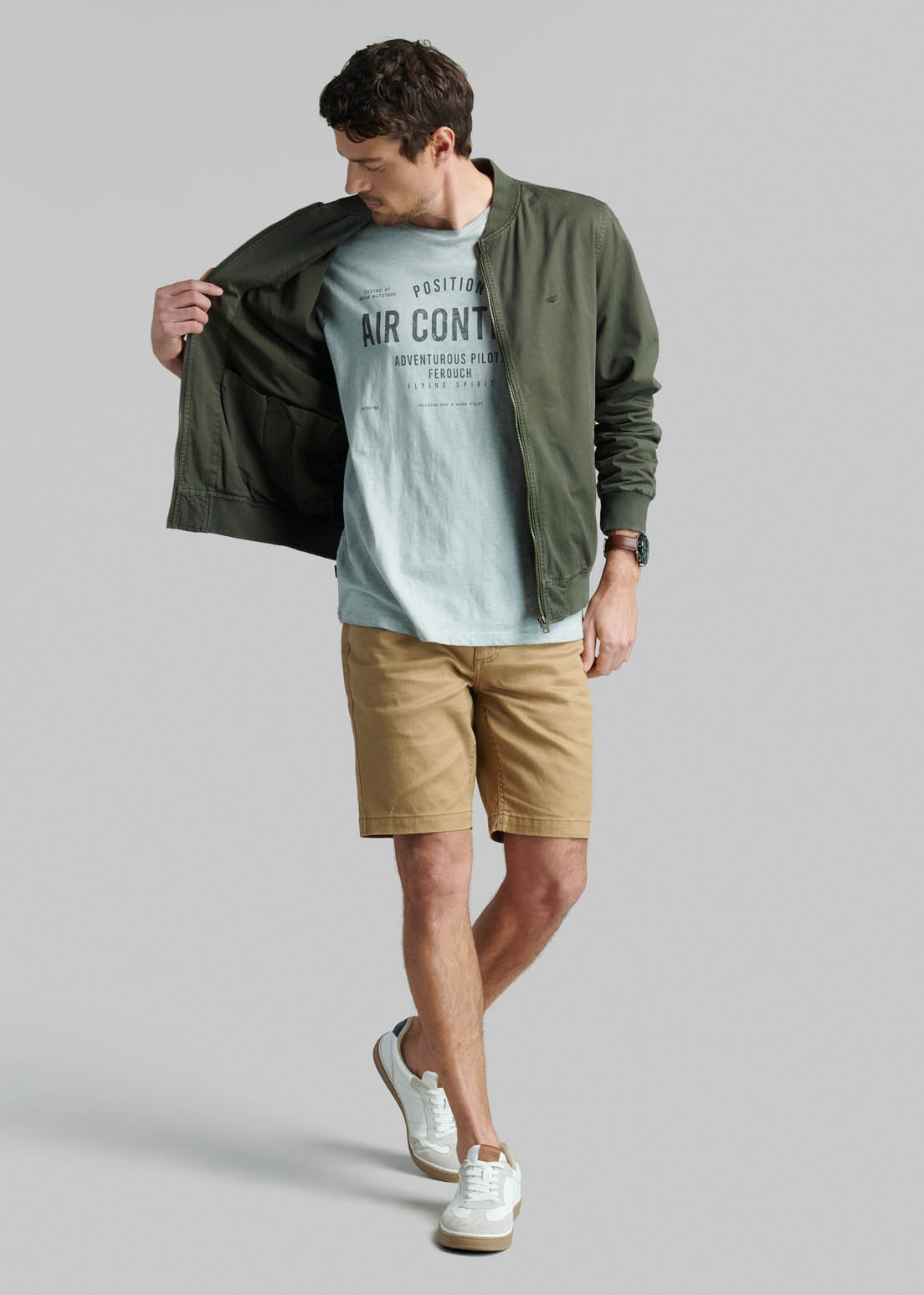 CHAQUETA BOMBER SPORT OLIVE - 2