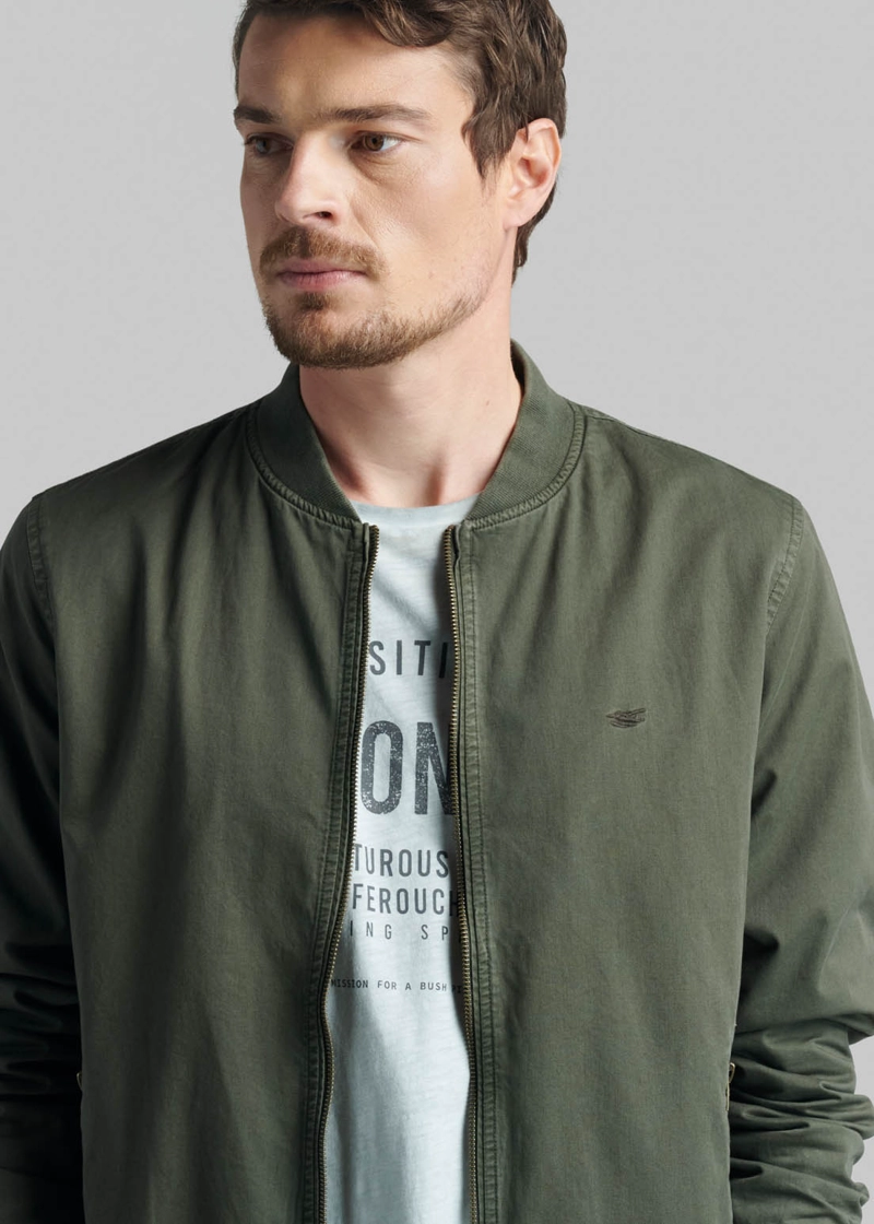 CHAQUETA BOMBER SPORT OLIVE - 3