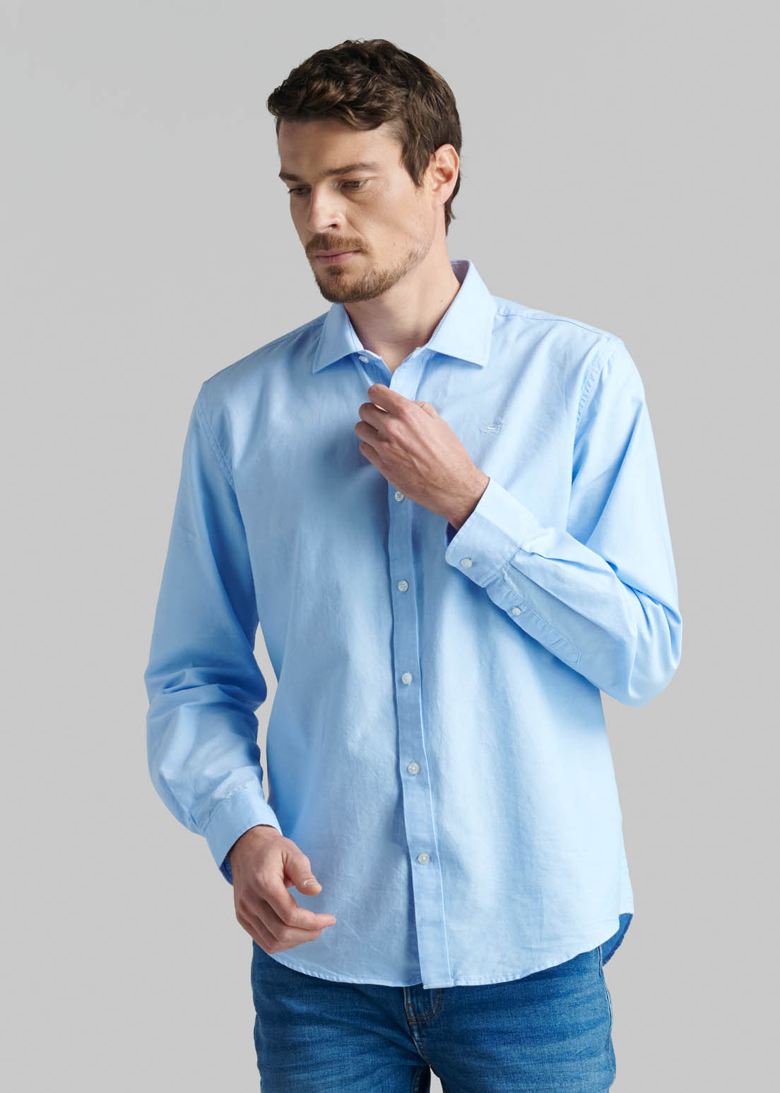 CAMISA OXFORD SPORT SKY - 1