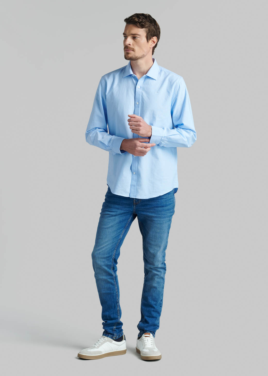 CAMISA OXFORD SPORT SKY - 2