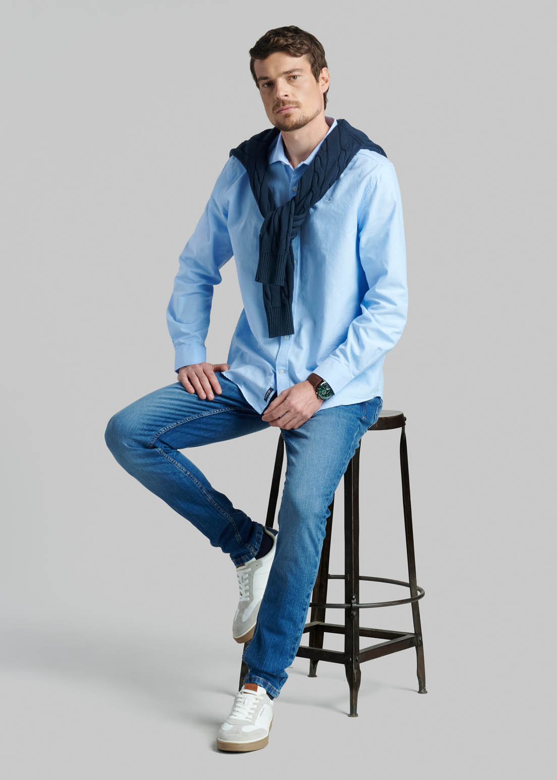 CAMISA OXFORD SPORT SKY - 5
