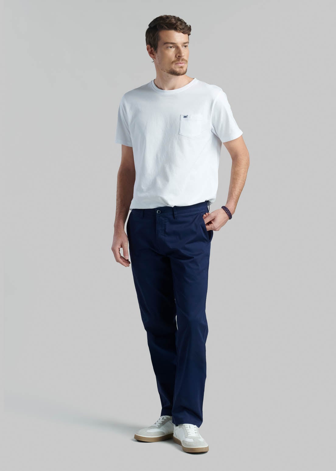 PANTALON BUSINESS TWILL WITHOUT PLEATS DK.BLUE - 2