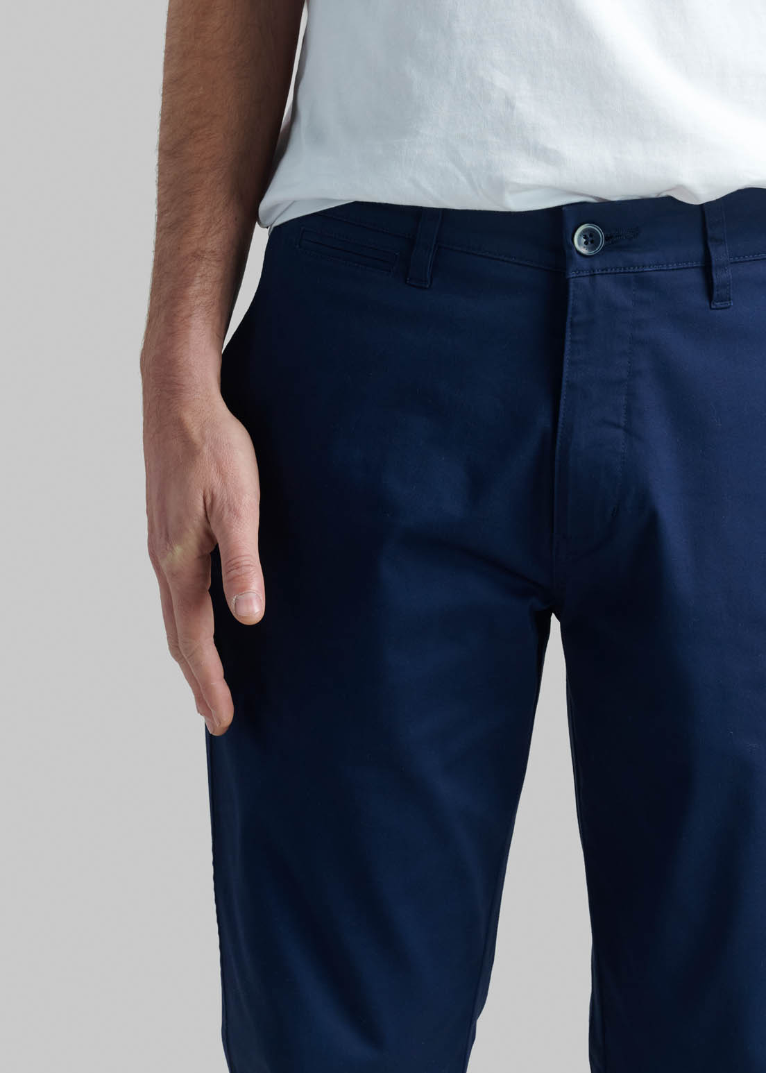 PANTALON BUSINESS TWILL WITHOUT PLEATS DK.BLUE - 3