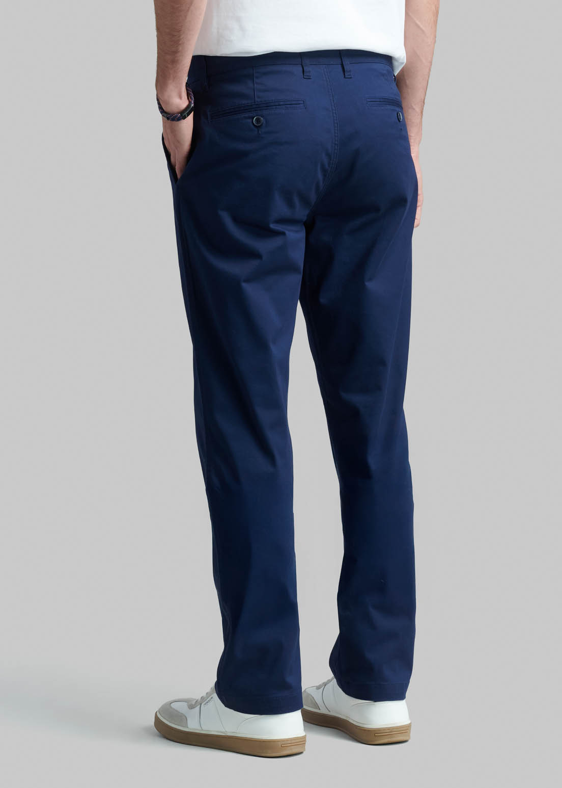 PANTALON BUSINESS TWILL WITHOUT PLEATS DK.BLUE - 4