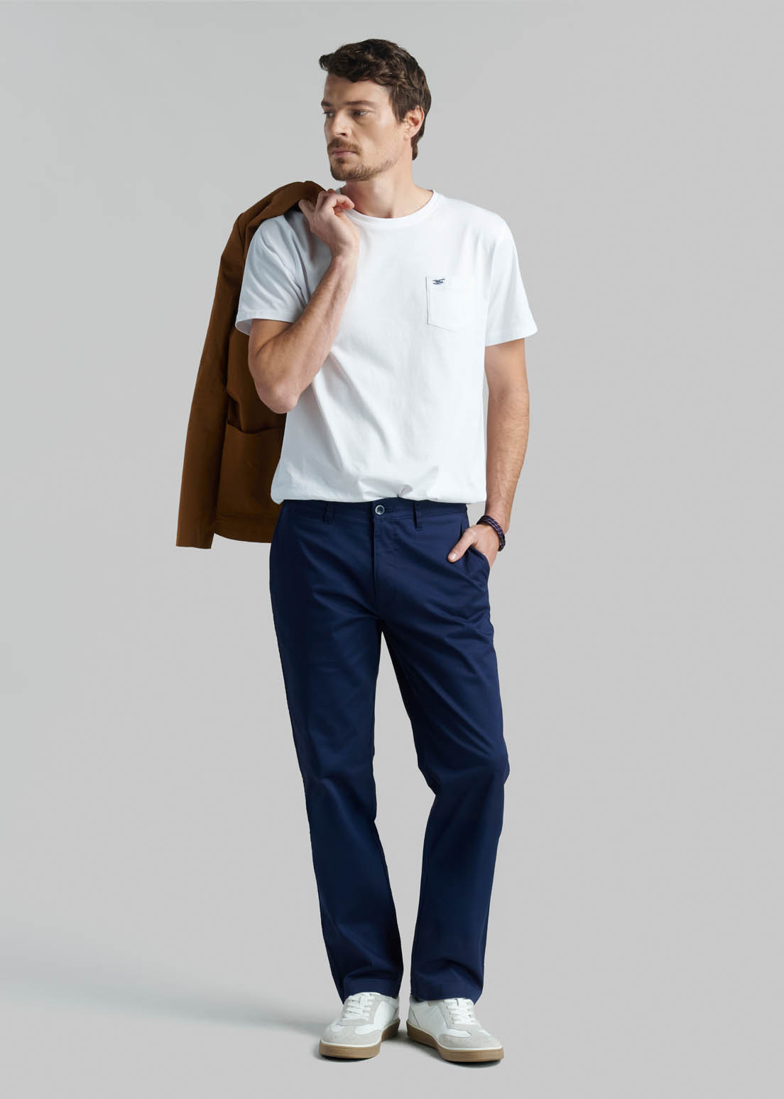 PANTALON BUSINESS TWILL WITHOUT PLEATS DK.BLUE - 5
