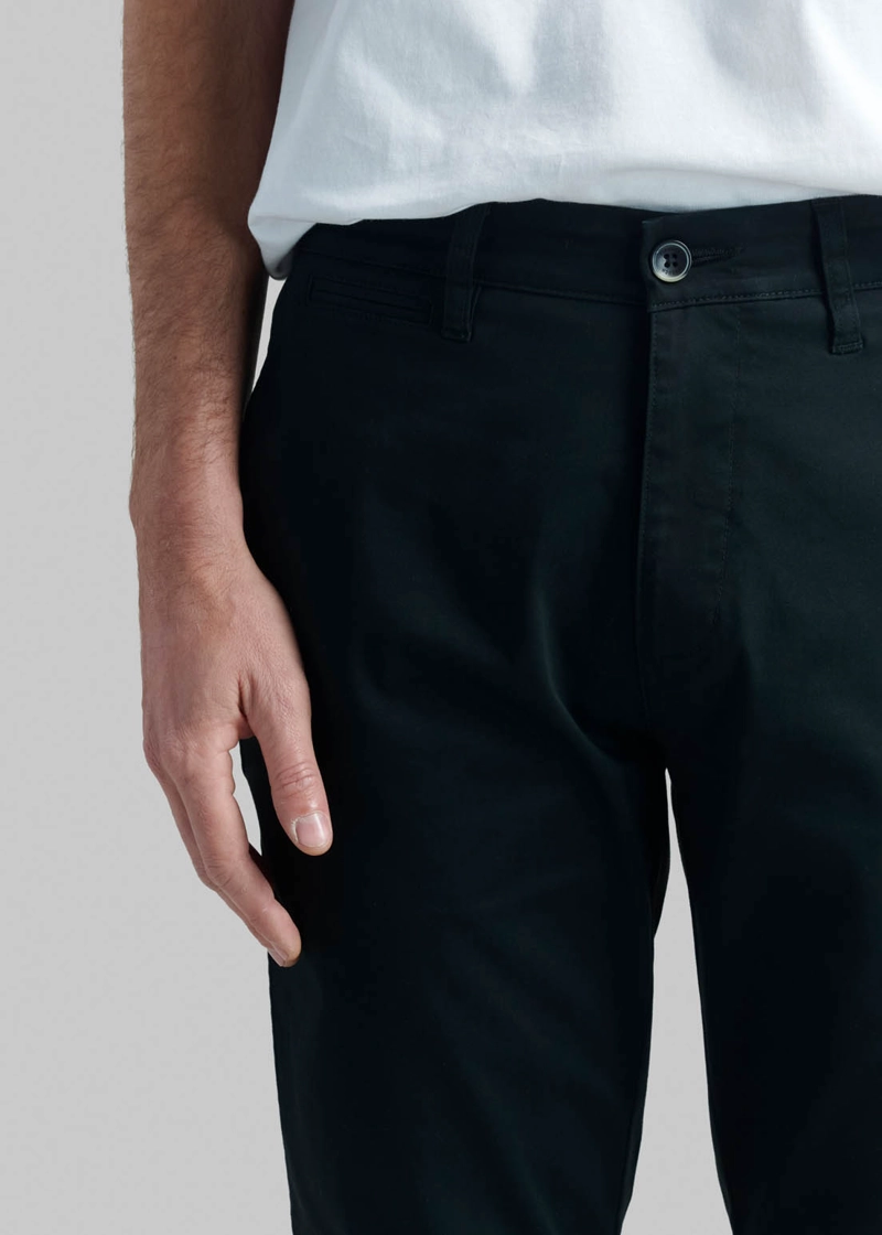 PANTALON BUSINESS TWILL WITHOUT PLEATS L/33 BLACK - 3