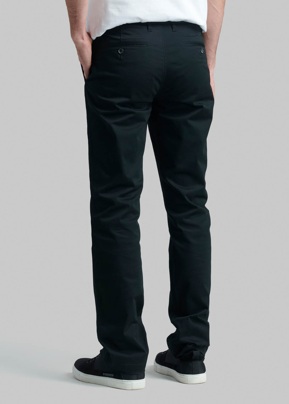PANTALON BUSINESS TWILL WITHOUT PLEATS L/33 BLACK - 4